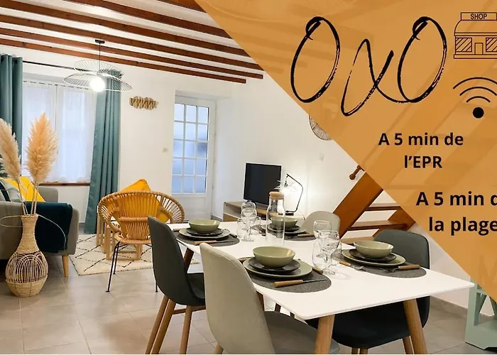 Casa de Férias Maison Centre Les Pieux*wifi*oxo *